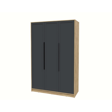 Шкаф распашной Тренд КТ-Ш3 (Дуб золотой ЛДСП/ Пепел ЛМДФ) Ш1360 В2128 Г547